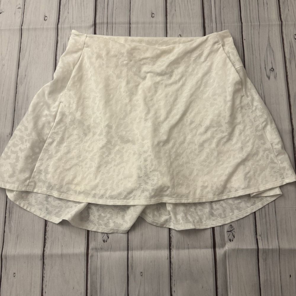 Nike Dri-Fit Golf Shorts Skirt Skort White Womens Size Large UV BV0250-100